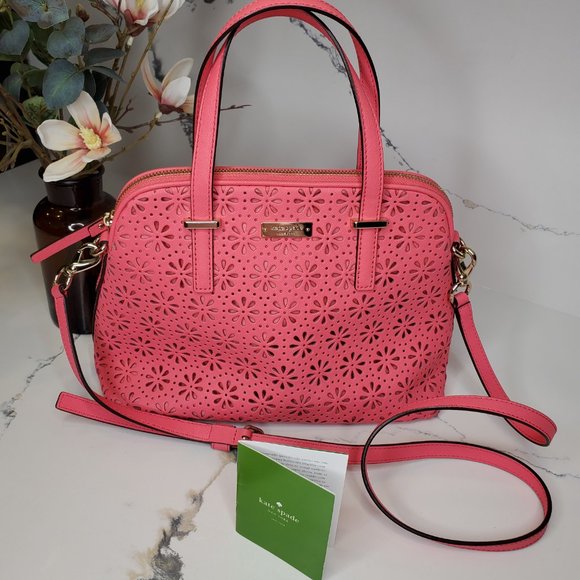 Kate Spade Pink Lazer Cut Dome Satchel - Picture 6 of 6